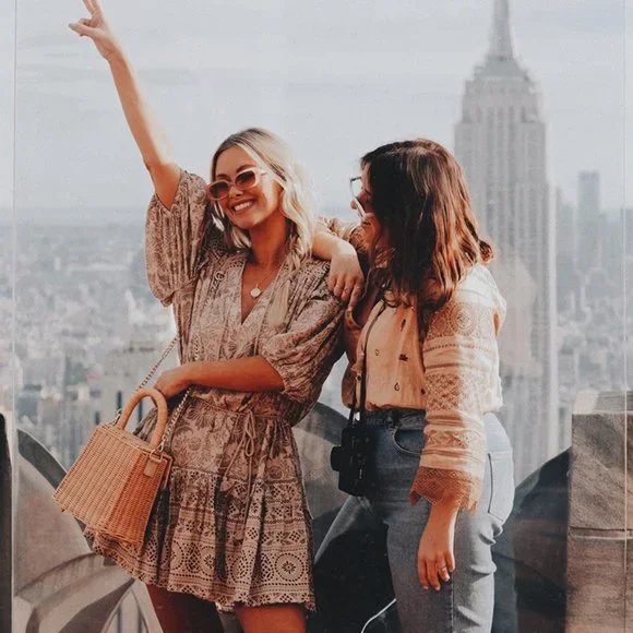 New Boho Print Tunic Cotton Summer Dress Tan - Picture 1 of 15